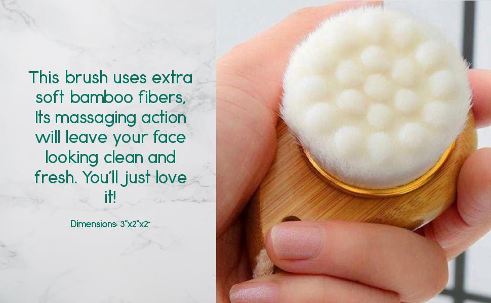 Facial Brush with Bamboo Handle - Cheapnfast