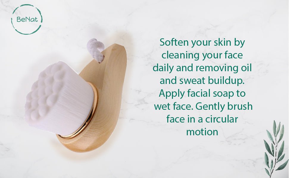 Facial Brush with Bamboo Handle - Cheapnfast